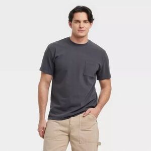 NWT Goodfellow & Co Charcoal Gray Short Sleeve Pocket T-Shirt Men's Size Small